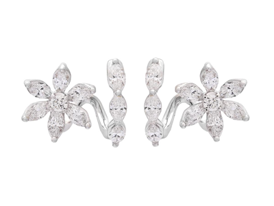 Jewellery, EARRINGS, 18K white gold