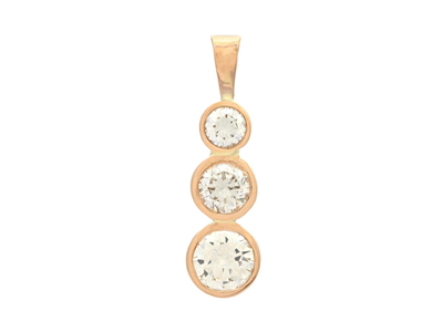 Jewellery, PENDANT, brilliant cut diamonds approx. 18K gold