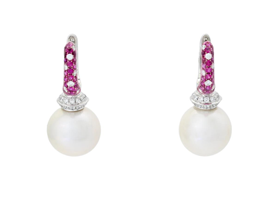 Jewellery, PEARL EARRINGS, 18K white gold