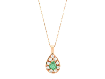 Jewellery, PENDANT WITH CHAIN, 18K rose gold