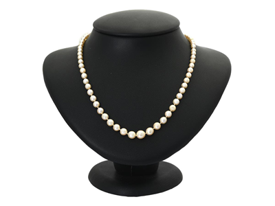 Jewellery, PEARL NECKLACE, cultured pearls approx. 3,5-7 mm