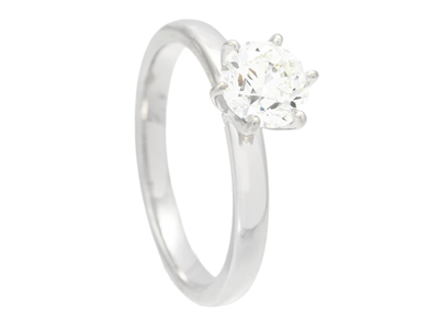 Jewellery, SOLITAIRE RING, 18K white gold