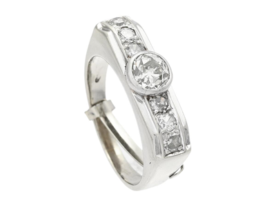 Jewellery, RING, 14K white gold