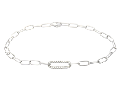 Jewellery, BRACELET, 18K white gold with single cut diamonds 0,14 ctw