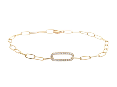 Jewellery, BRACELET, 18K gold with single cut diamonds 0,14 ctw