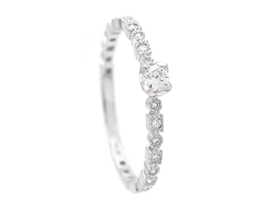 Jewellery, RING, 18K white gold