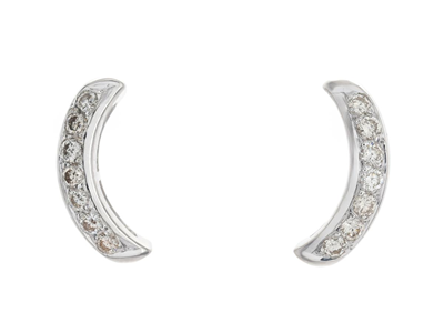 Jewellery, EARRINGS, 18K white gold
