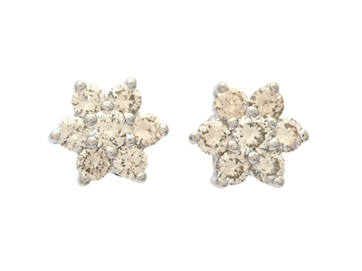 Jewellery, EARRINGS, 18K white gold