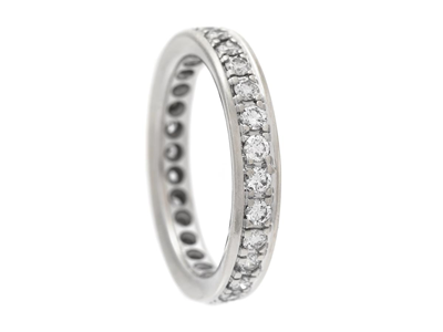 Jewellery, FULL ETERNITY RING, 14K white gold