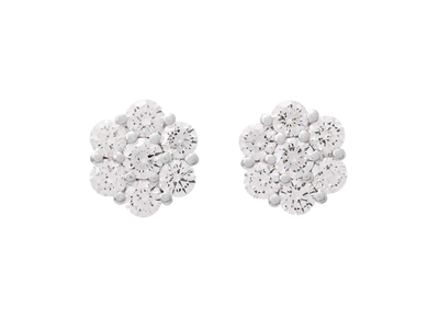 Jewellery, EARRINGS, 18K white gold