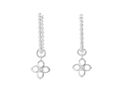 Jewellery, HOOP EARRINGS, 18K white gold