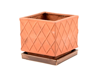 Ceramics, POT WITH DISH, earthenware