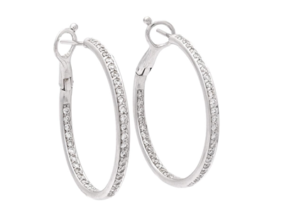 Jewellery, HOOPS, 18K white gold