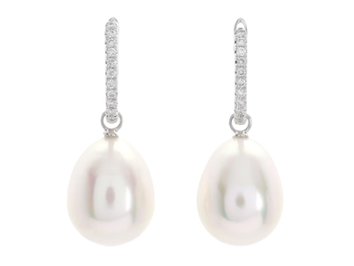 Jewellery, PEARL EARRINGS, 18K white gold