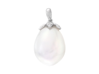 Jewellery, PEARL PENDANT, 18K white gold