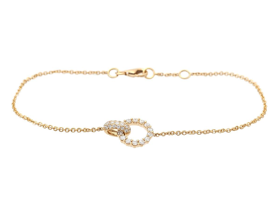 Jewellery, BRACELET, 18K gold with 32 brilliant cut diamonds 0,35 ctw