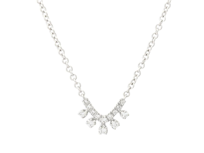 Jewellery, NECKLACE, 18K white gold with 14 brilliant cut diamonds 0,07 ctw