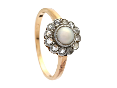 Jewellery, RING, 18K gold/platinum