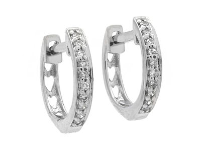 Jewellery, HOOP EARRINGS, 18K white gold