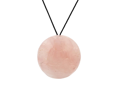 Gemstones, ROSE QUARTZ, carved pendant