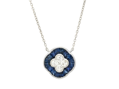 Jewellery, PENDANT WITH CHAIN, 18K white gold