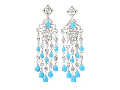 Jewellery, EARRINGS, 18K white gold