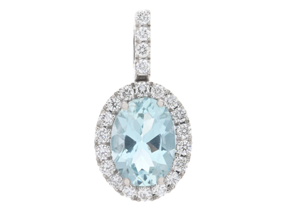 Jewellery, CLUSTER PENDANT, 18K white gold