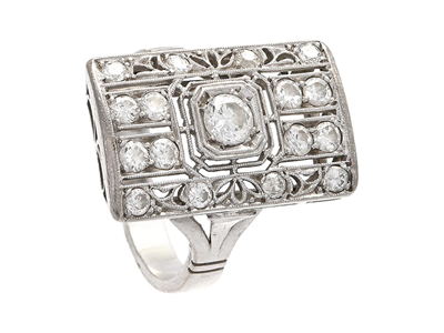 Jewellery, RING, 18K white gold