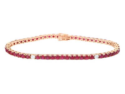 Jewellery, TENNIS BRACELET, 18K rose gold