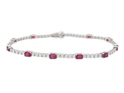 Jewellery, TENNIS BRACELET, 18K white gold