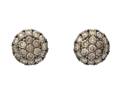 Jewellery, EARRINGS, 18K rose gold/svartoxiderat