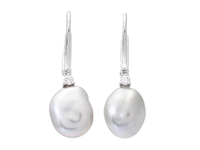 Jewellery, PEARL EARRINGS, 18K white gold