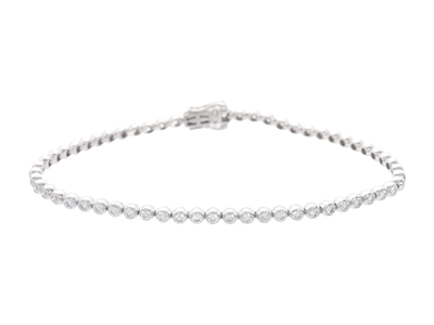 Jewellery, TENNIS BRACELET, 18K white gold