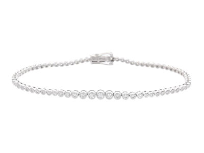 Jewellery, TENNIS BRACELET, 18K white gold