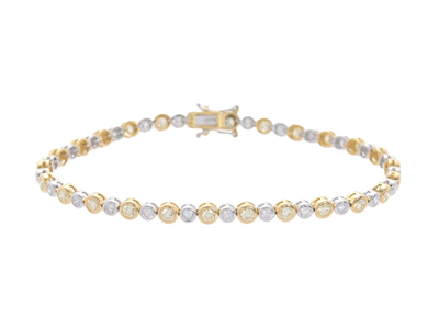 Jewellery, TENNIS BRACELET, 18K white gold/gold
