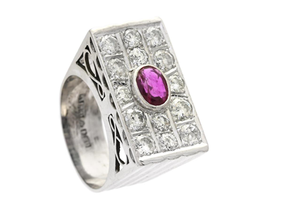 Jewellery, RING, 18K white gold
