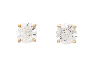 Jewellery, ENSTENSÖRHÄNGEN,18K gold, brilliant cut diamonds 1,40 ctw