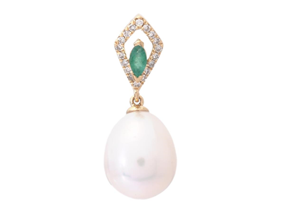 Jewellery, PEARL PENDANT, 18K gold with cultured fresh water pearl 8,5 mm