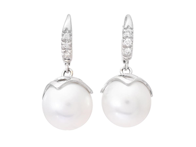 Jewellery, PEARL EARRINGS, 18K white gold