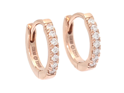 Jewellery, HOOP EARRINGS, 18K rose gold