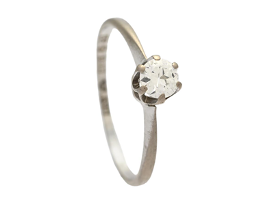 Jewellery, SOLITAIRE RING, 18K white gold