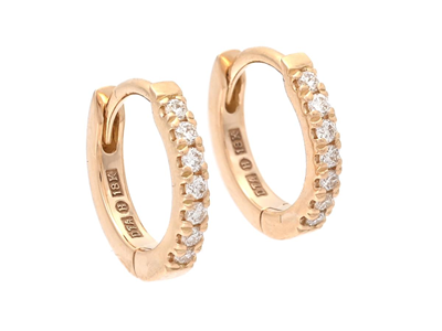 Jewellery, HOOP EARRINGS, 18K gold