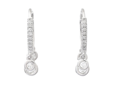 Jewellery, EARRINGS, 18K gold with brilliant cut diamonds 0,13 ctw