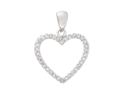 Jewellery, PENDANT, 18K white gold with single cut diamonds 0,17 ctw
