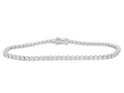 Jewellery, TENNIS BRACELET, 18K white gold