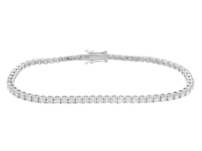 Jewellery, TENNIS BRACELET, 18K white gold