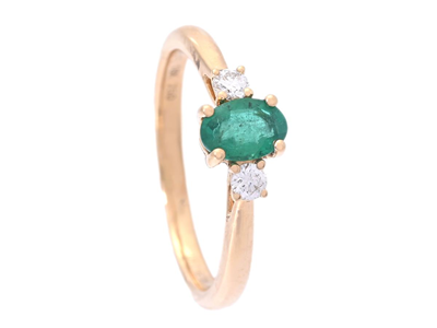 Jewellery, THREE STONE RING, 18K gold