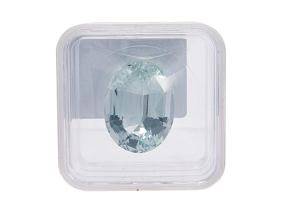 Gemstones, LIGHT AQUAMARINE, oval-cut