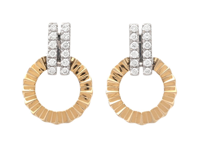 Jewellery, EARRINGS, 18K gold/white gold