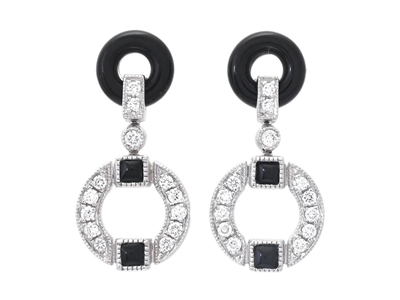 Jewellery, EARRINGS, 18K white gold